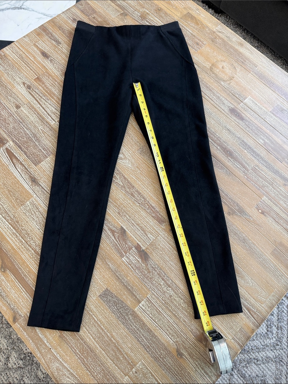 Elie Tahari Women's Black Faux Suede  Leggings
